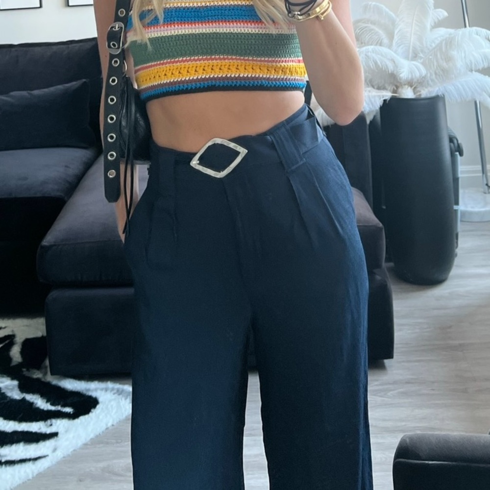 Ganni Navy Trousers